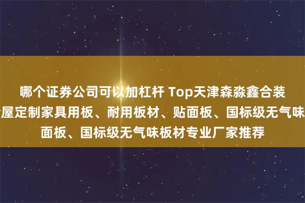 哪个证券公司可以加杠杆 Top天津森淼鑫合装饰纸有限公司:全屋定制家具用板、耐用板材、贴面板、国标级无气味板材专业厂家推荐