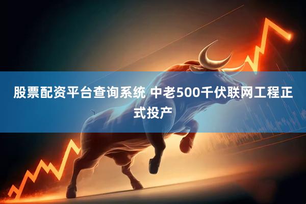 股票配资平台查询系统 中老500千伏联网工程正式投产